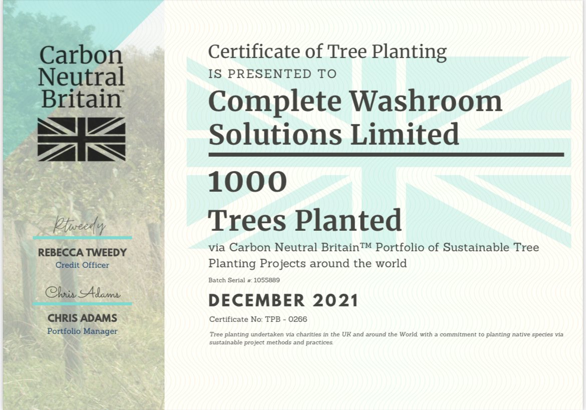CompleteWSUK's tweet photo. Certified &amp; already planted 1000 🌳via Carbon Neutral Britain 🇬🇧

What a way to celebrate the first week of 2022 💥

#carbonneutral #ecofriendly #sustainability #vegan #crueltyfree #climatechange #tropicskincare #sustainable #lovetropic #carbonfootprint #naturalskincare https://t.co/b27KdUVu62