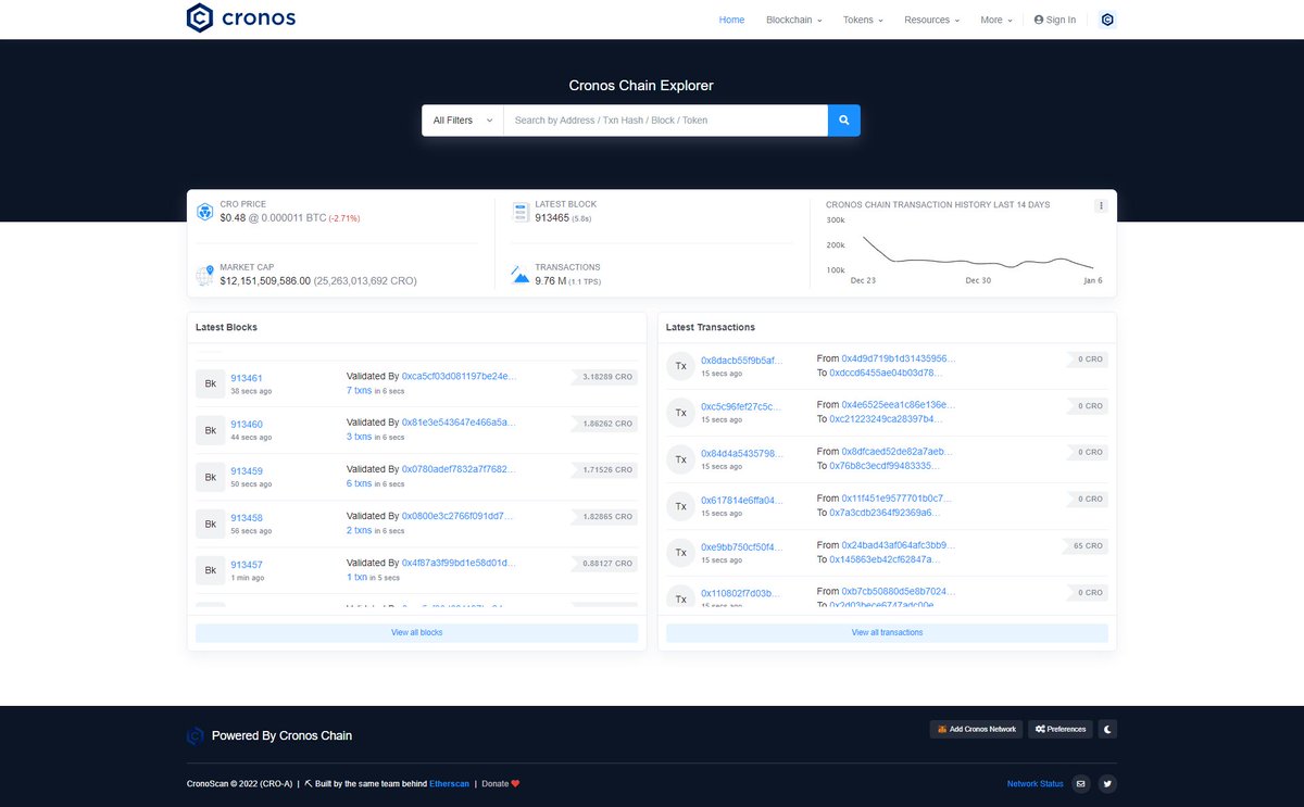 Introducing CronoScan, a block explorer for <a href="/cronosapp/"></a>

cronoscan.com