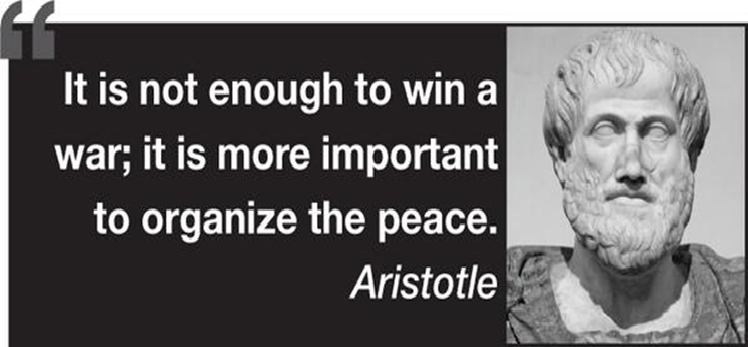 BrigGen_Dredd's tweet photo. I am confident that @NSPCoE will deliver consistently, always reminding ourselves that, as Aristoteles said: “It is not enough to win a war; it is more important to organize the peace”. Ultimately, #OrganizingPeace is the #StabilityPolicing’s core business. #StrongerTogether #SP https://t.co/NBzezsu6YQ