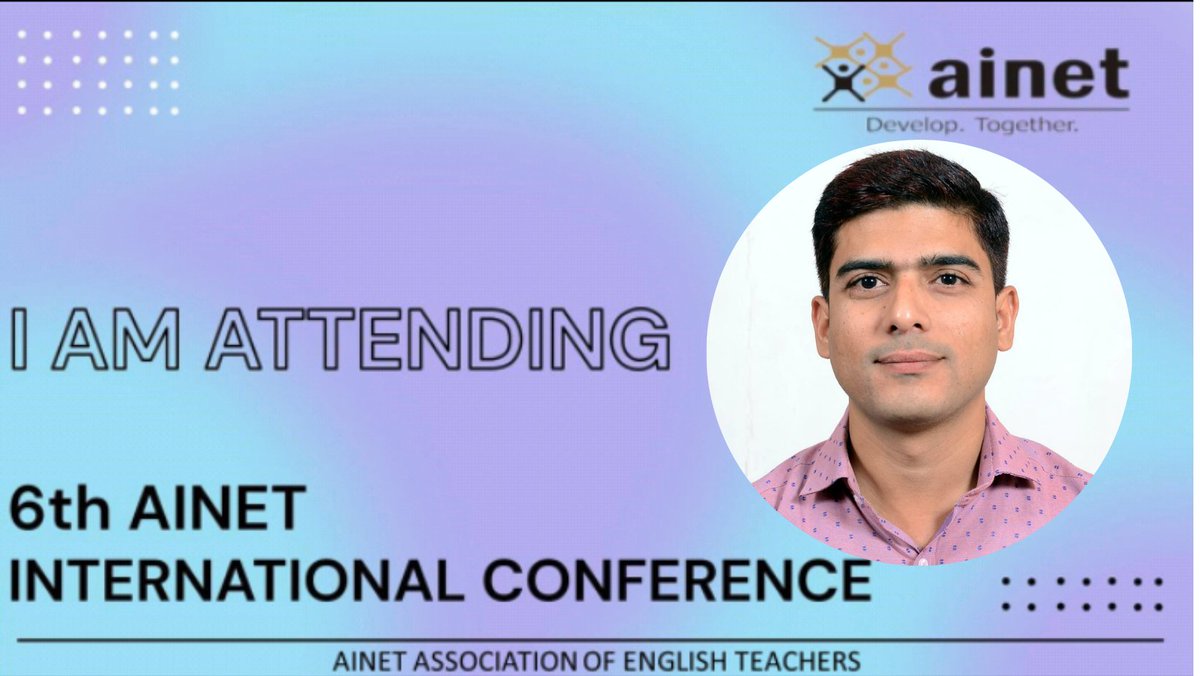 Feeling privileged to attend 6th AINET International Conference. Hoping to present my video with all the brilliant minds in ELT community. You can visit my poster and video stall at following link
theainet.net/ainet2022conf
#ainet2022 #ainetindia #ainetconnect