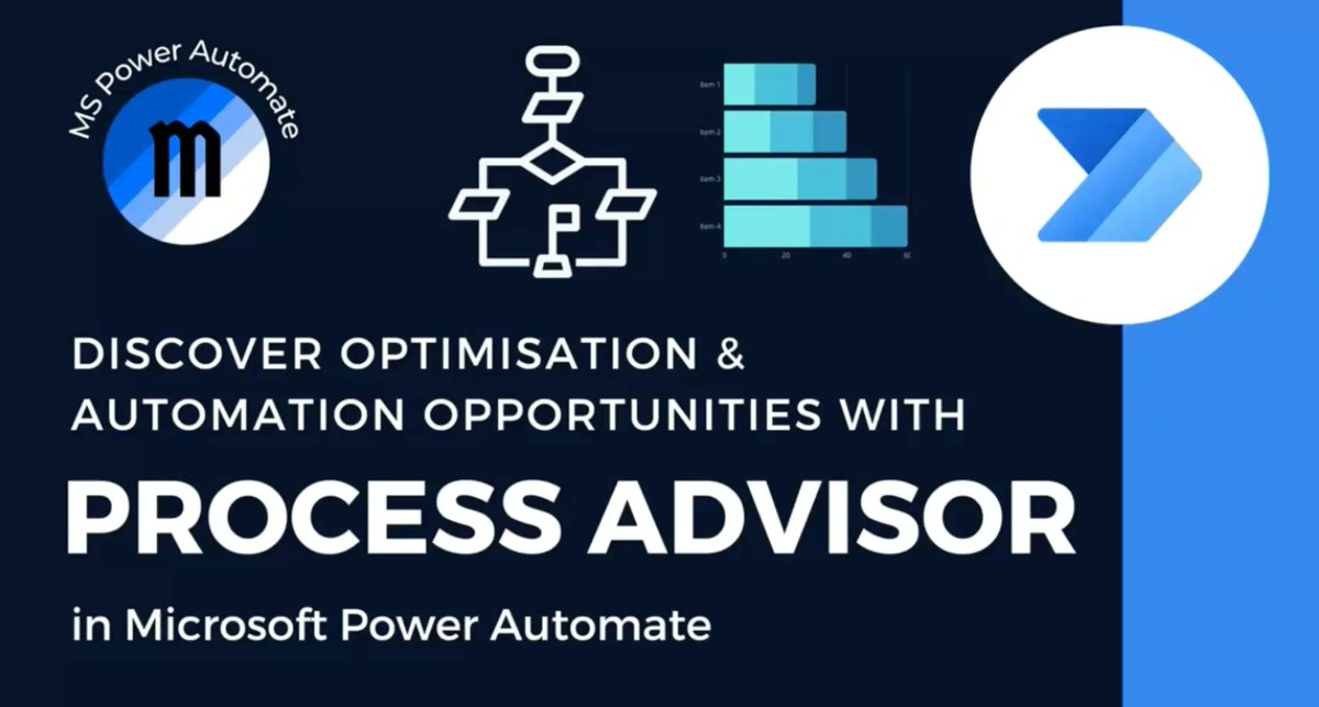 MsAutomate's tweet image. Learn how to generate insights and discover optimisation opportunities with Process Advisor in Microsoft Power Automate! 

Check out the video here buff.ly/3G5Wayi 

#RPA #Microsoft #PowerAutomateDesktop #Automation #RoboticProcessAutomation #PowerAutomate