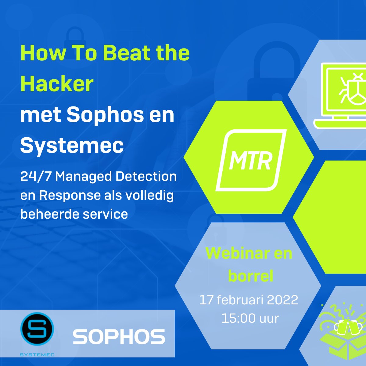 Cybersecurity: webinar "How To Beat the Hacker" Schrijf nu in: bit.ly/3r06YI1

#cybersecurity #sophos #securityasaservice #yourdatewithsecuredata
