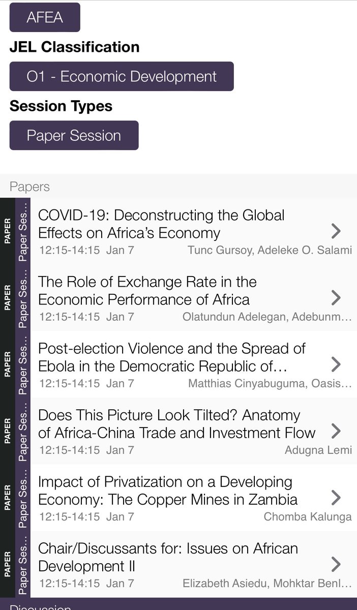 JCMaswana's tweet photo. Conférence #AEA #ASSA2022, Deux sessions #AFEA aujourd’hui: 1ère Session à partir de 10:00 EST (5:00 GMT). 
2e Session à partir de 7:15 GMT. Sera présenté, entre autres, le papier de @christianotchia, @OKodila et al.  👏🏾👏🏾👏🏾 https://t.co/iTz11QQ4Kc