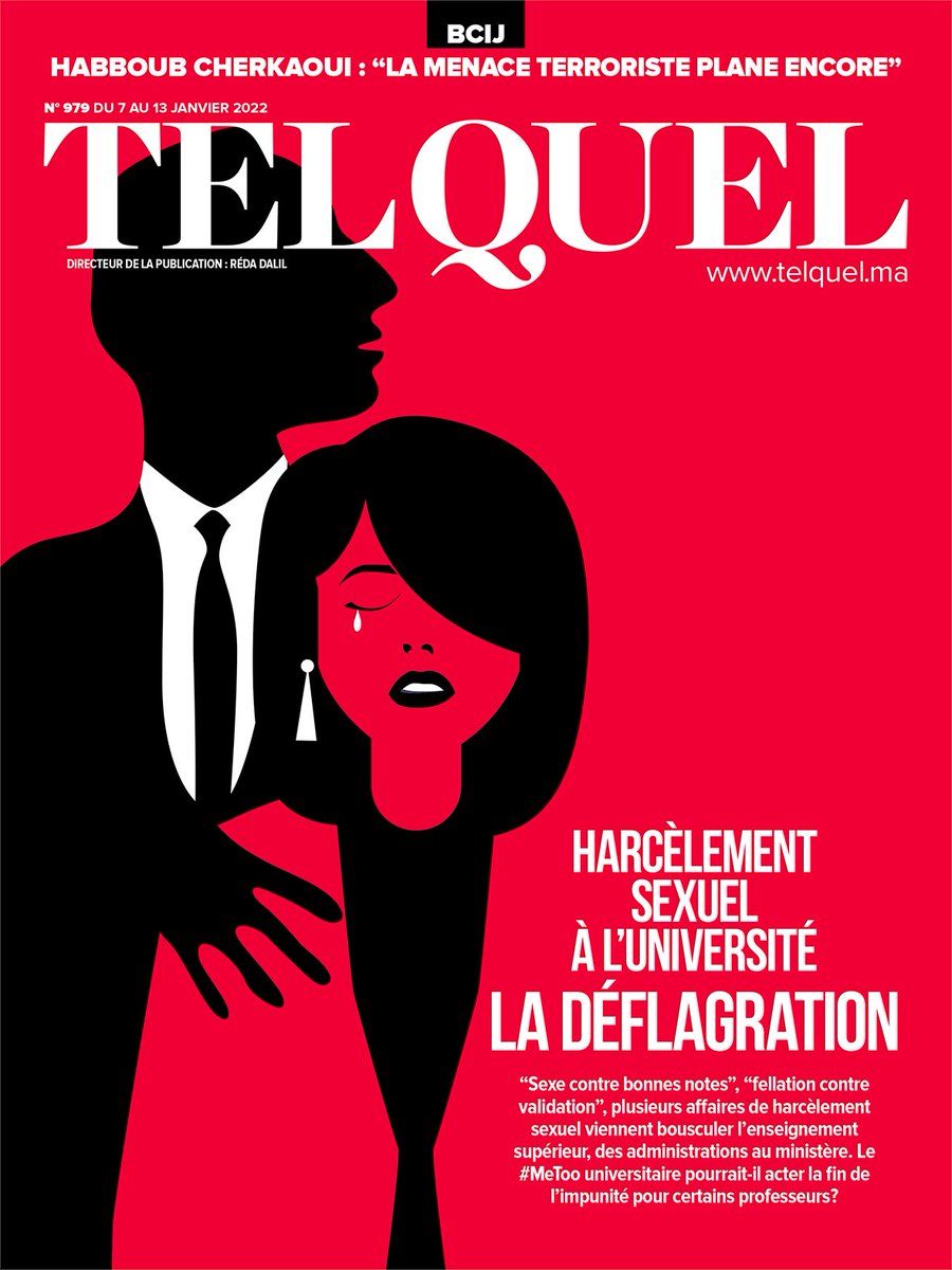 🔴 Le numéro 979 de TelQuel est sur telquel.ma

[En Couverture] Harcèlement sexuel à l’université. La déflagration

📑Sommaire : bit.ly/3HJ35Od

🛎️Abonnement : bit.ly/3lO9hvO