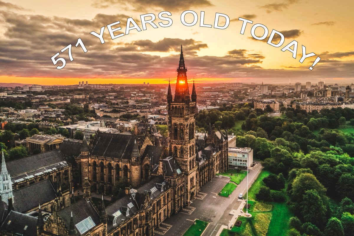 Hip Hip Hooray, it's our birthday today 🎉🎂🎈

The University of Glasgow is 571 years young! 

#TeamUofG