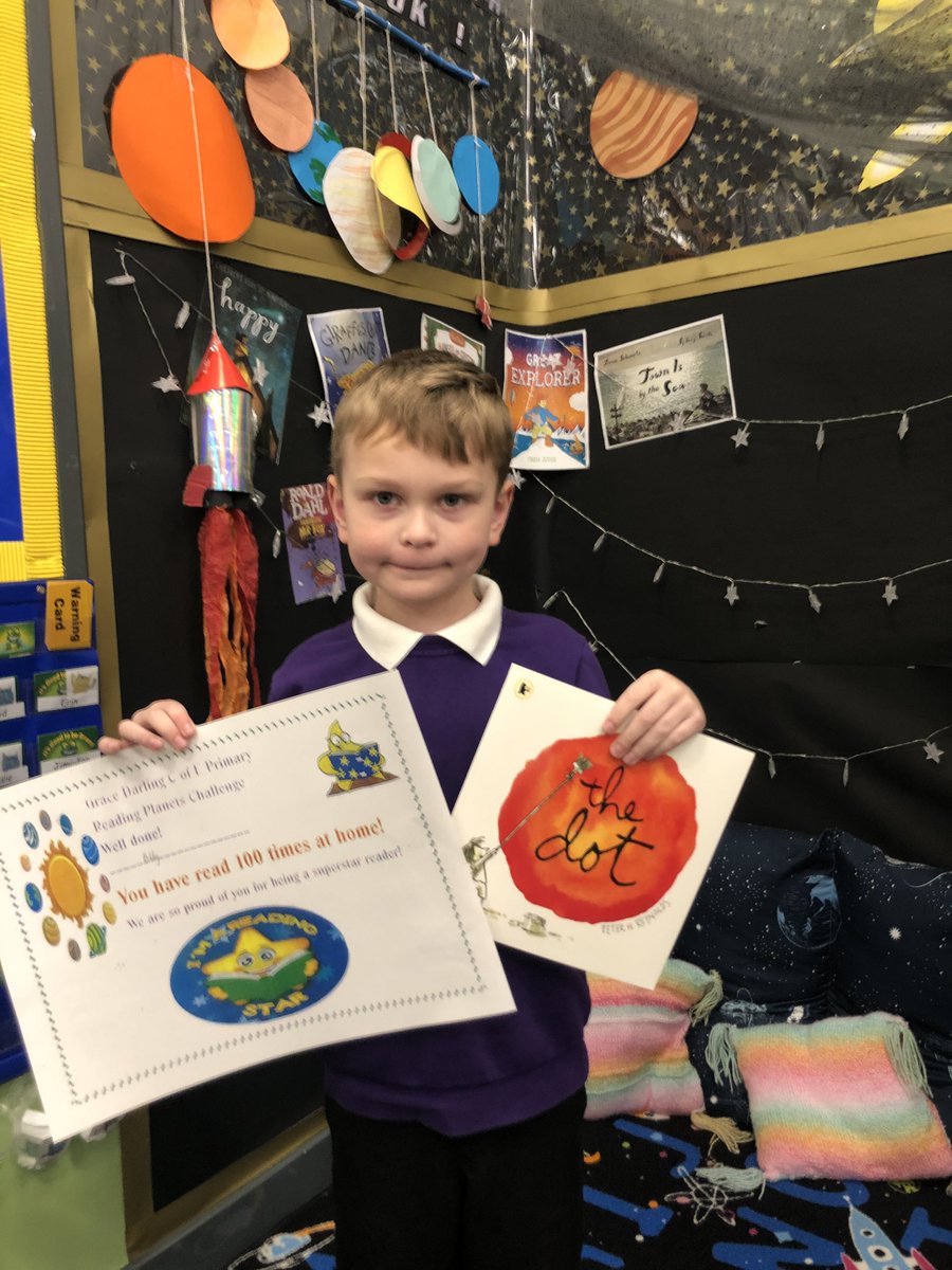 NCEA_GD_Primary's tweet photo. What an incredible way to start the new year! Billy, Lola and Jayden have all received their certificates and prizes for achieving 100 reads at home, Well Done! I wonder who will be next? #readingforplease #welovetoread https://t.co/yCAML3RXjA