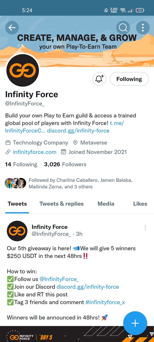 CywenSoy's tweet photo. @InfinityForce_ Greetings to my one and only guild 💪

Discord id: Cywen | IG#9550

#infinityforce_x

@Charlinecha20 @balaba_jamen @mailinda_zerna https://t.co/yBgVervHC0