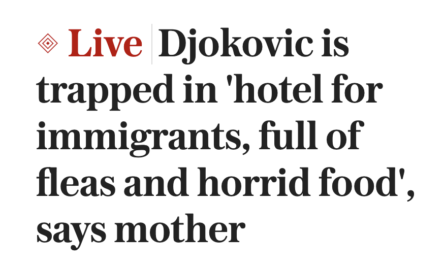 Maybe there's a bigger problem here that's not Djokovic related.