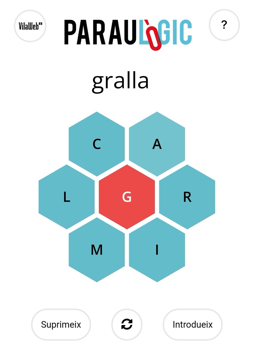 Primer dia que això de la gralla ens serveix d'alguna cosa! #paraulògic