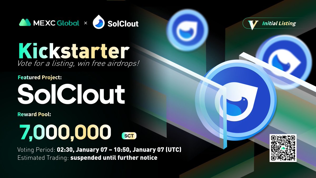 MEXC_Builders's tweet photo. $SCT #Kickstarter is still ONGOING with >240,000% participation rate🚀@Solclout

🗳 Vote to Win Free 7,000,000 $SCT Airdrops➡️https://t.co/QLk9ClIlxv

📢Please be inform that $SCT listing has been suspended until further notice‼️

#Solclout #MEXCGlobal 

💚Follow for more updates https://t.co/0TsmxkaAYj