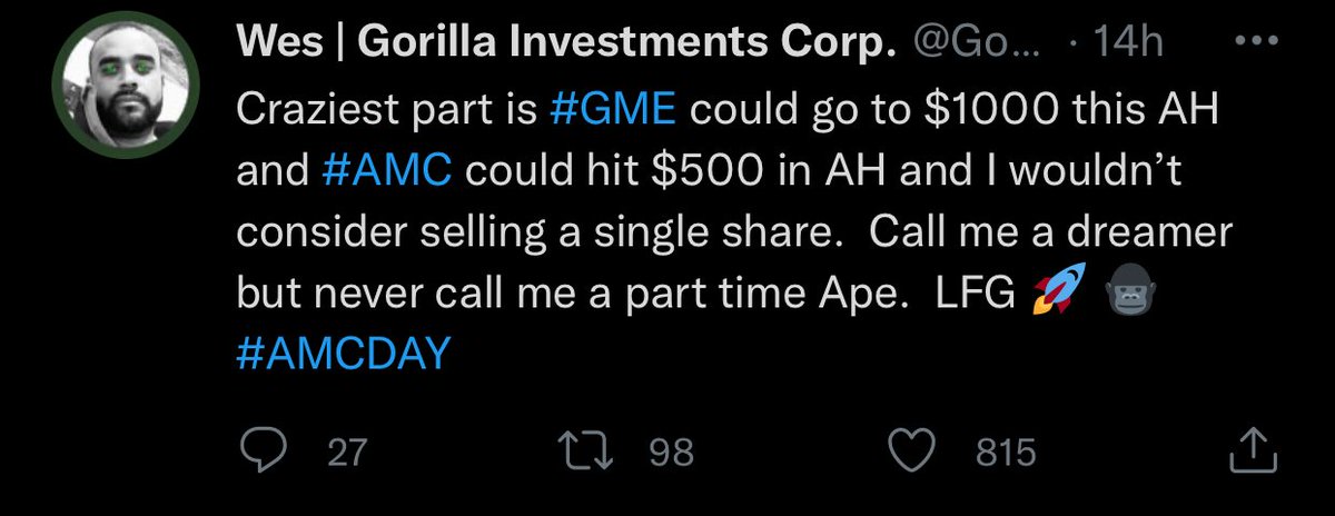 chenziao1's tweet photo. $AMC “Sheeeeeeeit.” 
 
Ya’ll can f*ck around with these cheating ass folks if you want to, but I know what my plan is. 🥇 https://t.co/8GcJraPXMv