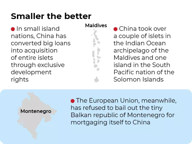 timesofindia's tweet image. A recent report by #thehill quotes a study carried out by #aiddata to unravel how China has used manipulative contracts and usurious interest rates to debt-trap countries. 

Read: timesofindia.indiatimes.com/india/whats-co…