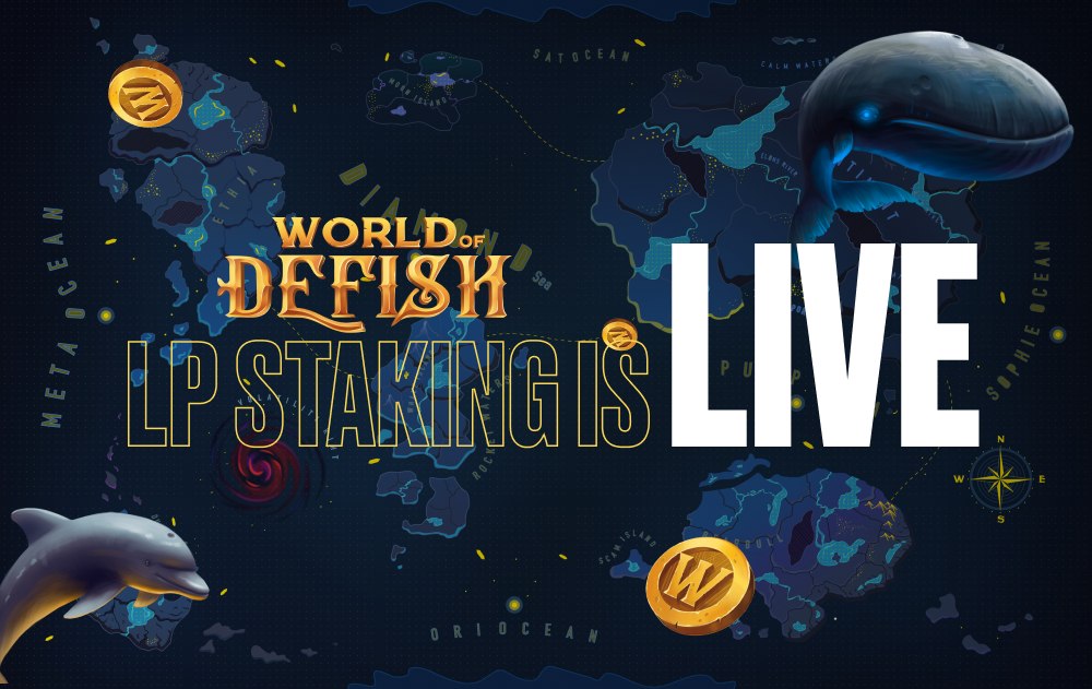 Hello Captains! We are thrilled to announce that our LP Staking program is now LIVE!

Captain can participant through this link:
tokensfarm.com/wod/lp/1

How to Join? Read our Medium here:
medium.com/@worldofdefish…
