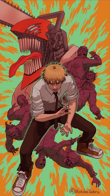 最近アニメ塗を鍛えてます～#chainsawman 
