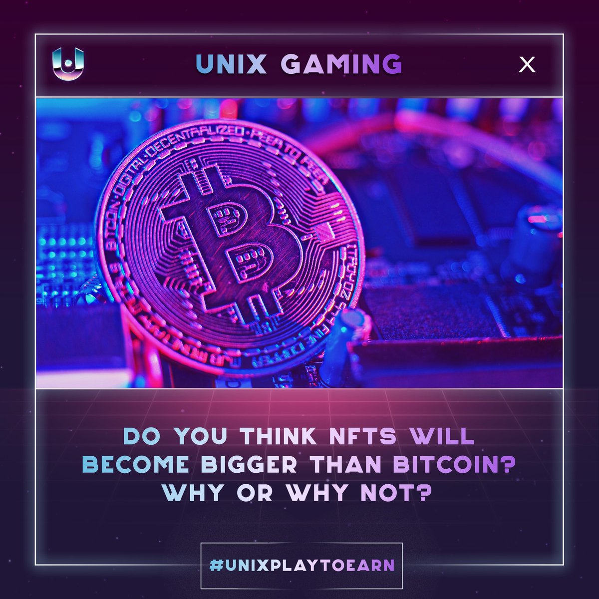unixcorpgg's tweet photo. According to the latest record, 2021 is the year where NFTs have sky-rocket on sales that's around 23 billion dollars! 
Do you think NFTs will become bigger than bitcoin? 
Why or Why not?

#UniX #NFTs #VS #Bitcoin #NFTnews #Metaverse #NFTGames #blockchaingaming #crypto https://t.co/DWBGLJuFUL