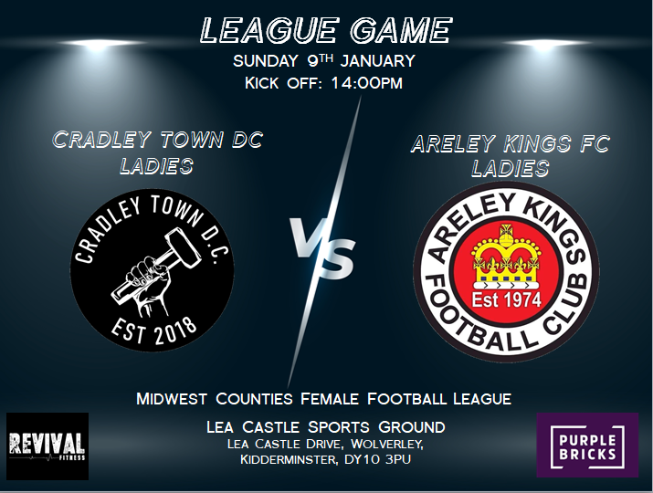 CradleyTownDC's tweet photo. First game of 2022 for our @CradleyTownDCW this weekend playing in the @MCFFLeague against @areleykings16 playing at Lea Castle Sports Ground, 2pm KO, why not come along and show your support ❤🖤 https://t.co/Hq9YETz6sY