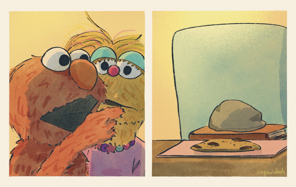 tinynarwhals's tweet photo. This the first thing that came into my mind when I saw the whole Elmo and Rocco clip https://t.co/LpBCj9q84J