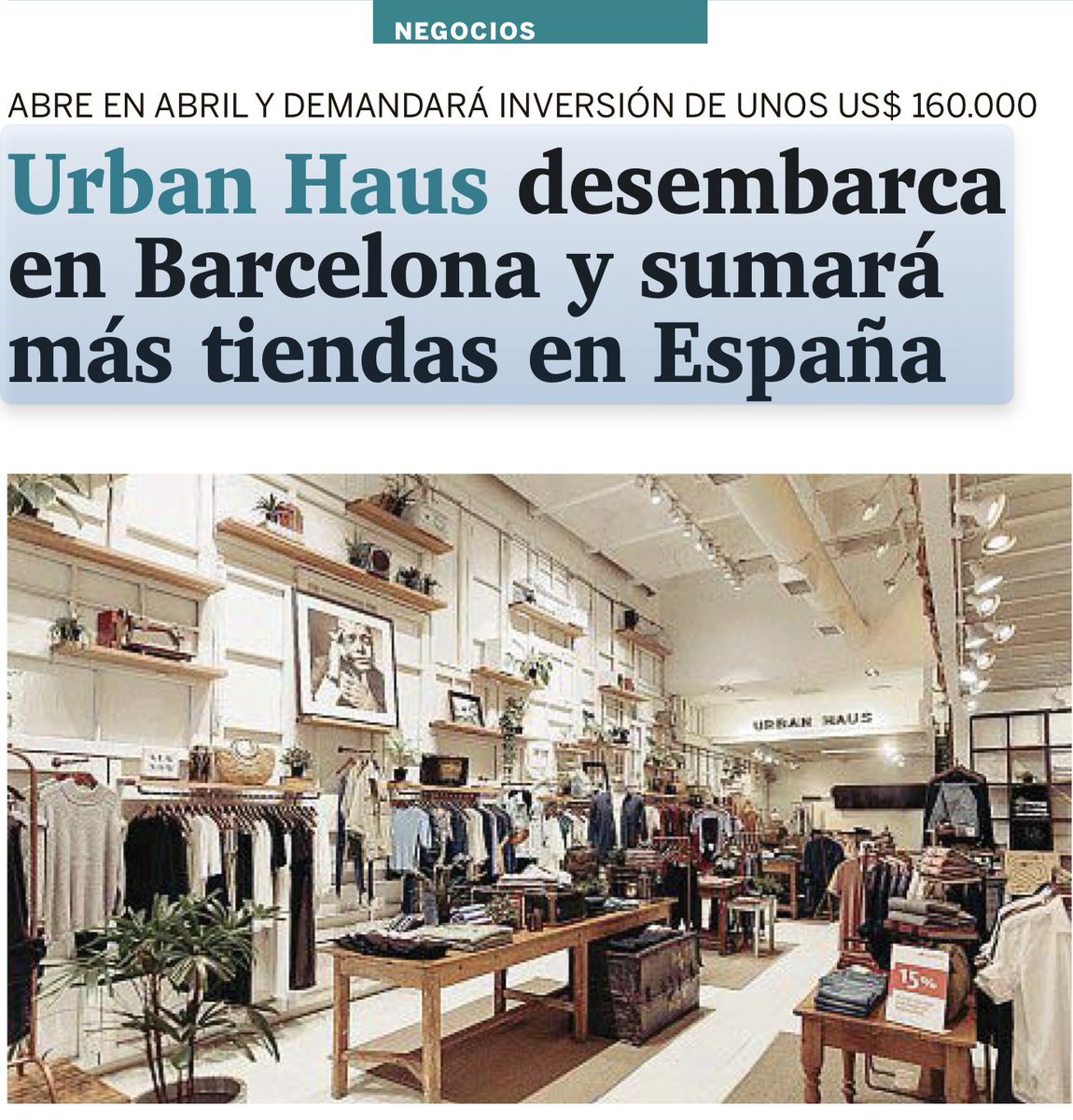 AldoLema_uy's tweet photo. La marca y empresa uruguaya Urban Haus desembarca en Barcelona y sumará más tiendas en España: nota de Antonio Larronda en #ElEmpresario de @ElPaisUY.
https://t.co/7MsySHq98E https://t.co/pBdTzj47Vr
