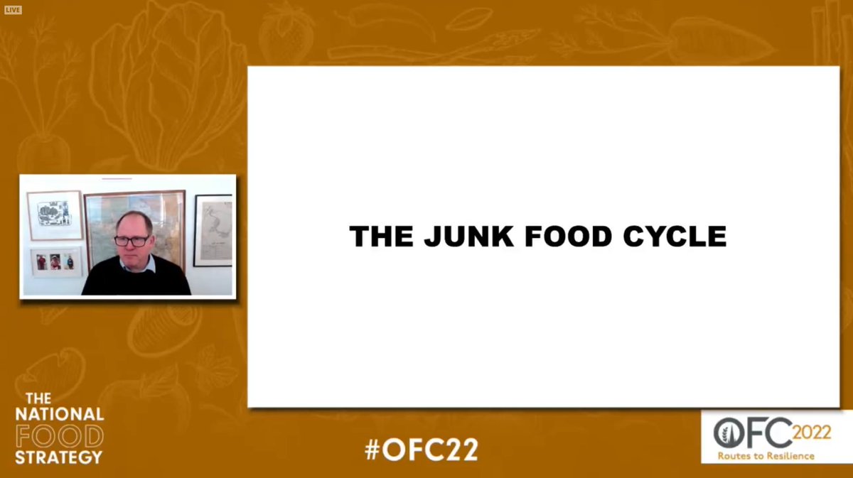2.2bn is spent on fresh food annually in the UK.
3.9bn is spent on confectionery alone.
50% of food consumed in the UK is processed.

The junk food cycle needs to be broken commercially.

#nationalfoodstrategy #OFC22 @HenryDimbleby