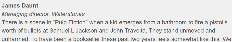 The Bookseller's predictions for 2022. Watching Tarantino will never be the same again.
bit.ly/334l4Q9