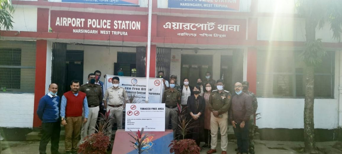 ChiefTripura's tweet photo. Tobacco free Office Declared  by Modern Psychiatric Hospital Narsingarh &amp; Airport  Police Station under West Tripura District.
@HfwTripura @cstripura @SiddharthShiv @DMWest_Tripura @MoHFW_INDIA @tripura_cmo @BjpBiplab @PMOIndia @mansukhmandviya @UNICEFIndia @Antitobaccocamp https://t.co/qrmXaBjTN6