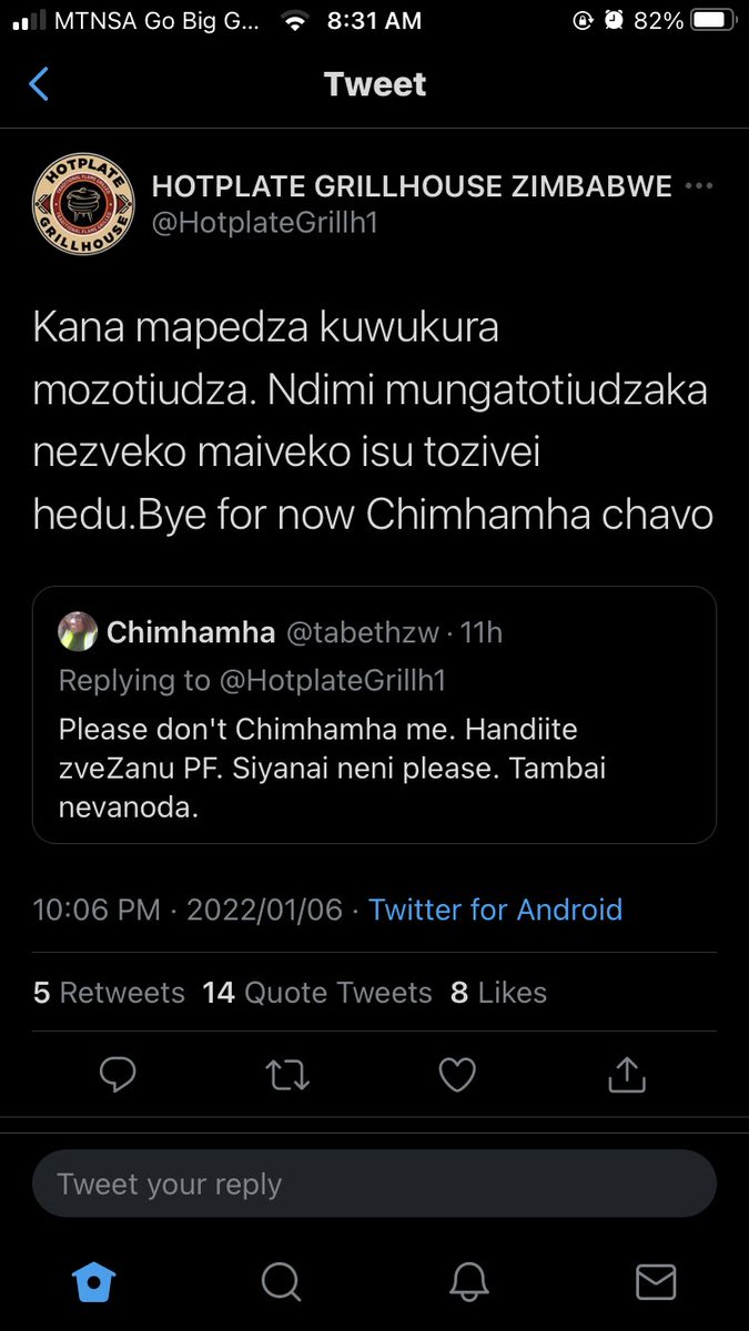 TsunguAlice's tweet photo. Zanupf is a system 
The fact that someone hired their niece,uncle or sidechick to run a business account without experience tells a story.
Imagine an organization that picks fights with individuals
The admin is not even educated on public relations 
#RegisterToVoteZW 
#Hotgrill🚮 https://t.co/Sa5TJopxF0