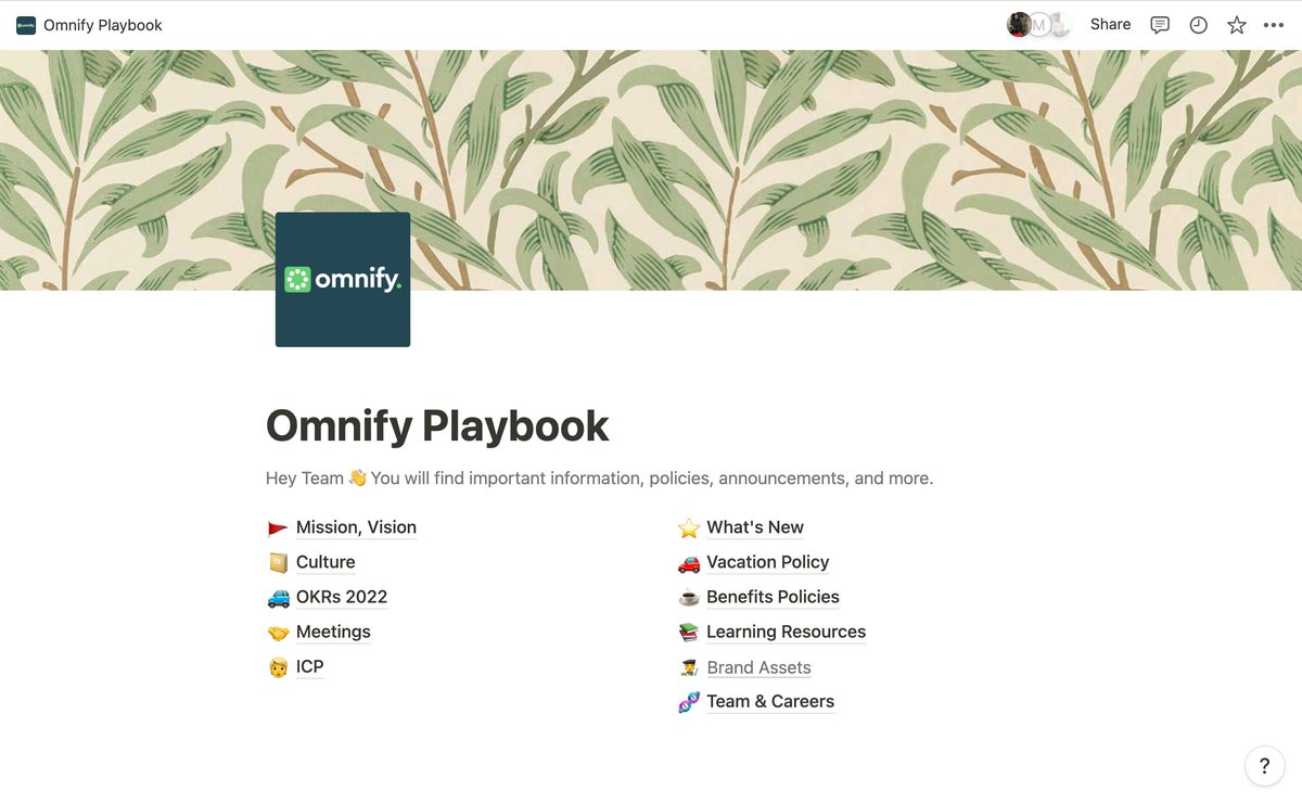 kabandisaikia's tweet photo. We kicked off 2022 by going back to First Principles. We realized it's important to find our 'Purpose' and hit the 'Restart' button. It's truly Day-1 for all of us at @getomnify🌱

We published our Playbook and laid down our Culture &amp; OKRs among other things.More on this soon. 💚 https://t.co/ohG7JvKB0T