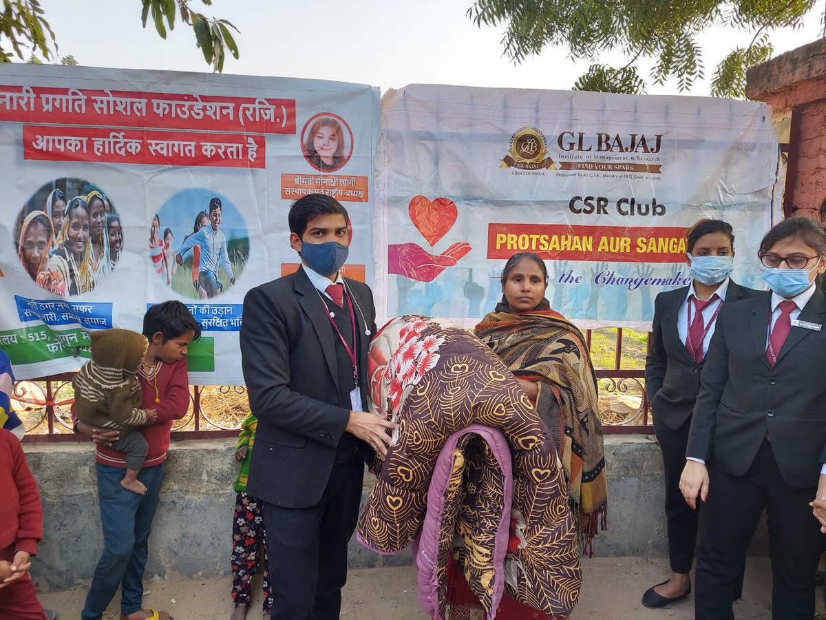 glbajajimr's tweet photo. CSR Club - ‘Protsahan & Sangathan’ of GLBIMR. PGDM Institute in association with NGO Nari Pragati Social Foundation organized CSR Winter Contribution and Distribution Drive - "Be The Secret Santa'' from December 21-31, 2021.
#GLBajaj #GLBIMR #DrSapnaRakesh #CSRClub https://t.co/srIabVqmK5