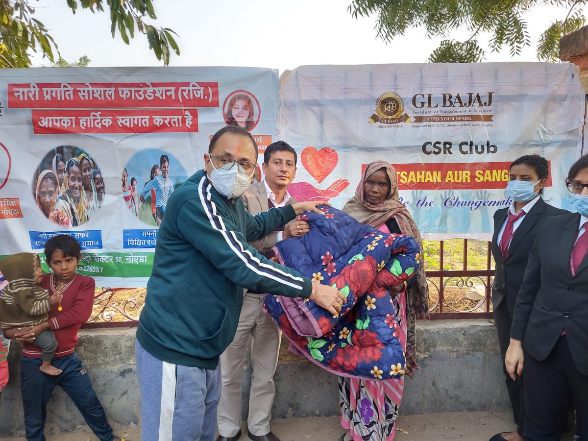 glbajajimr's tweet photo. CSR Club - ‘Protsahan & Sangathan’ of GLBIMR. PGDM Institute in association with NGO Nari Pragati Social Foundation organized CSR Winter Contribution and Distribution Drive - "Be The Secret Santa'' from December 21-31, 2021.
#GLBajaj #GLBIMR #DrSapnaRakesh #CSRClub https://t.co/srIabVqmK5