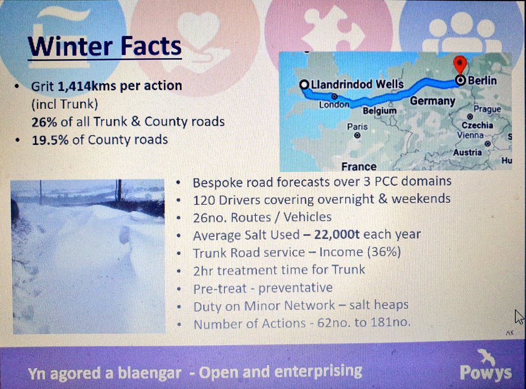 WmPowell2021's tweet photo. Many thanks to the @PowysCC #Highways team for their all member training session on #WinterMaintenance β this AM. Fascinating insights into demands of keeping the roads open in #WALES' largest county. Thanks & respect π to our hardworking @powyshighways crews π #Powys #Agored https://t.co/RyIObsLB9b