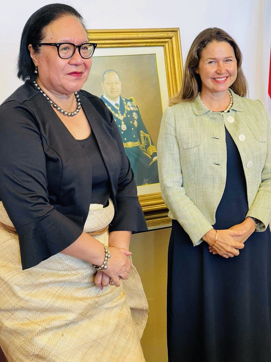 TongaMfa's tweet photo. Australian High Commissioner Rachael Moore paid a courtesy call upon Foreign Minister @fekita_u ‘Utoikamanu at @TongaMfa this afternoon 🇹🇴🤝🇦🇺 https://t.co/2NjrShaW4t
