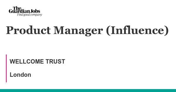 aproductmanager's tweet photo. WELLCOME TRUST: Product Manager (Influence): Up to £67185 per annum: WELLCOME TRUST: Wellcome supports science to solve the urgent health challenges facing everyone. Wellcome is a politically and financially independent global charita London https://t.co/KG7XP49a48 https://t.co/kSebvLEGp4