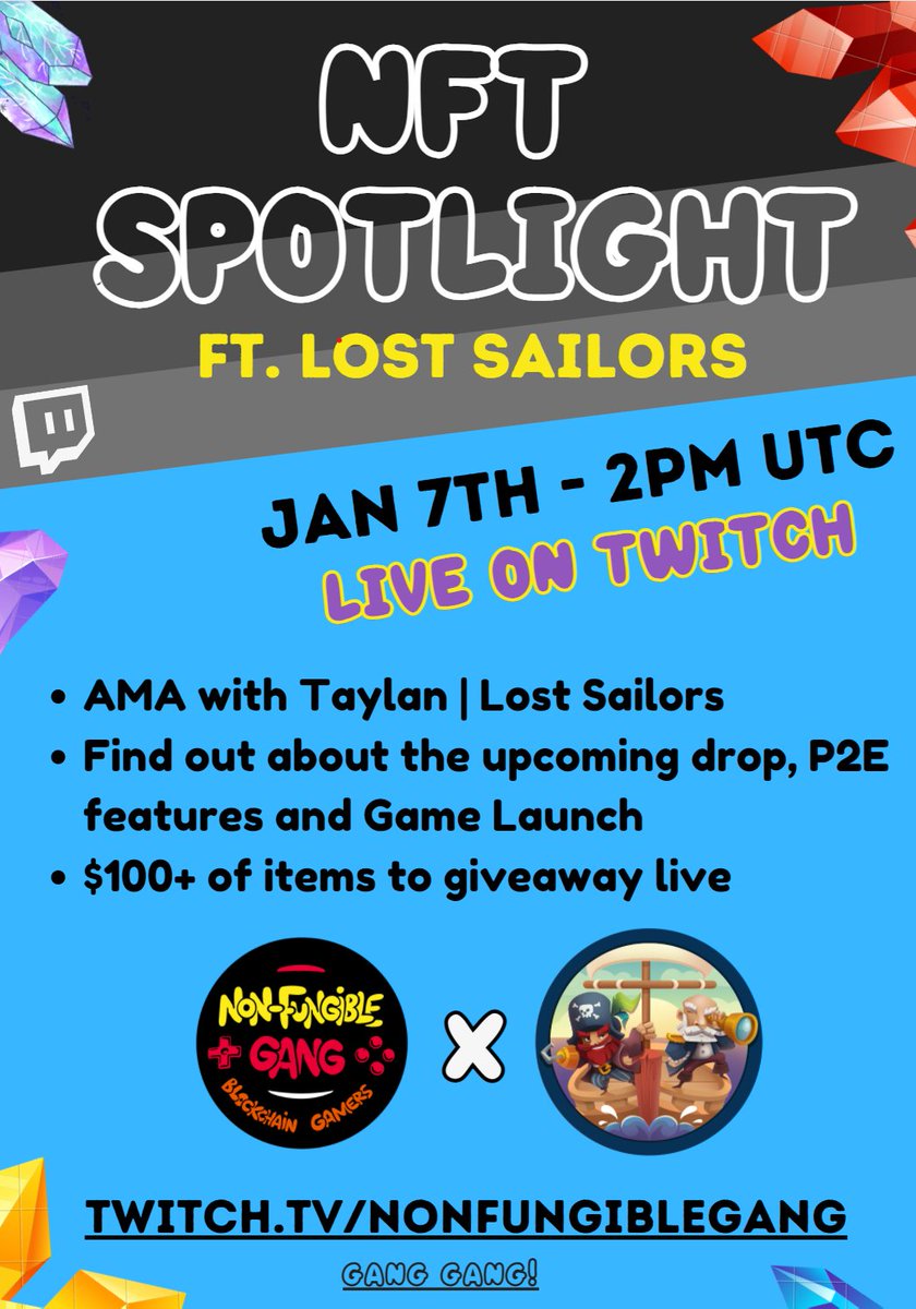 SolariumHQ's tweet photo. 💥💥💥

Just over 3 hours until @lostsailorsNFT will be joining us on stream!

Get your questions ready and get ready to sail the seas!

https://t.co/tiZTMCIKNm

#nfg #nft #wax #lostsailors

💥💥💥 https://t.co/lktqn7vTKy