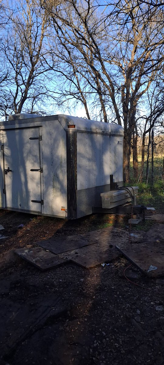 LOCOMONSTER's tweet photo. Eviction day 
January 3 2022 
Writ of Possession 
Trailer Stuck in mud.
The reason I stopped paying rent 2 years ago was because Landord put me in a flood zone below a pond. https://t.co/AfYBogChqQ