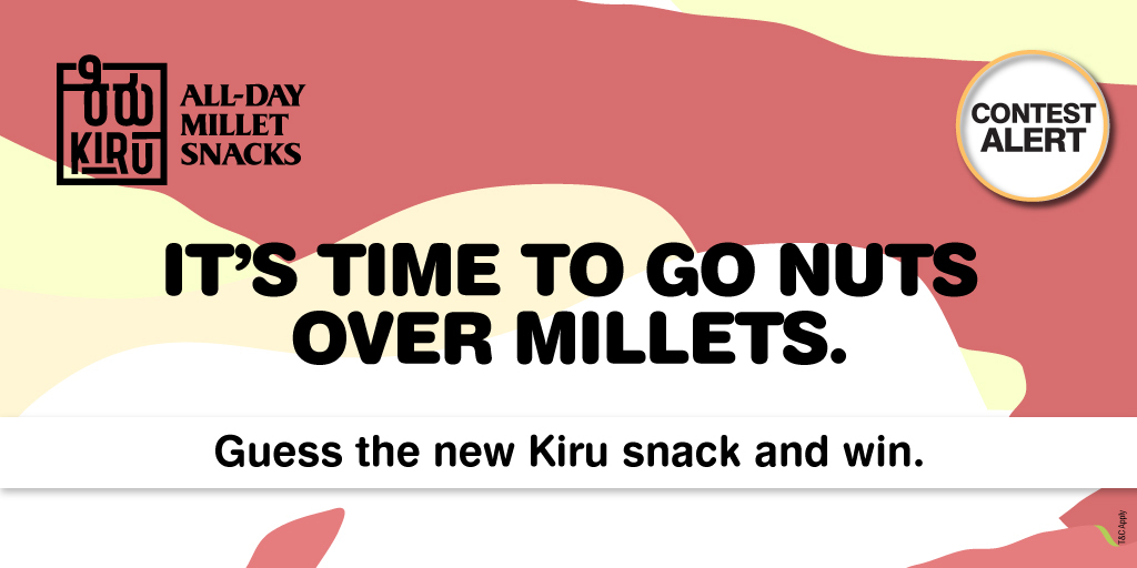 Kiru_Millet's tweet photo. Kiru, the snack packed with the goodness of millets in every bite, has exciting new variants for you. Guess the new snacks and stand a chance to win goodies.
Shop and review Kiru products here: https://t.co/tmfSc5fv5Q
#Kiru #NewLaunch #NewProduct #NewSnack #NewVariant #Contest https://t.co/JltIef2AC4