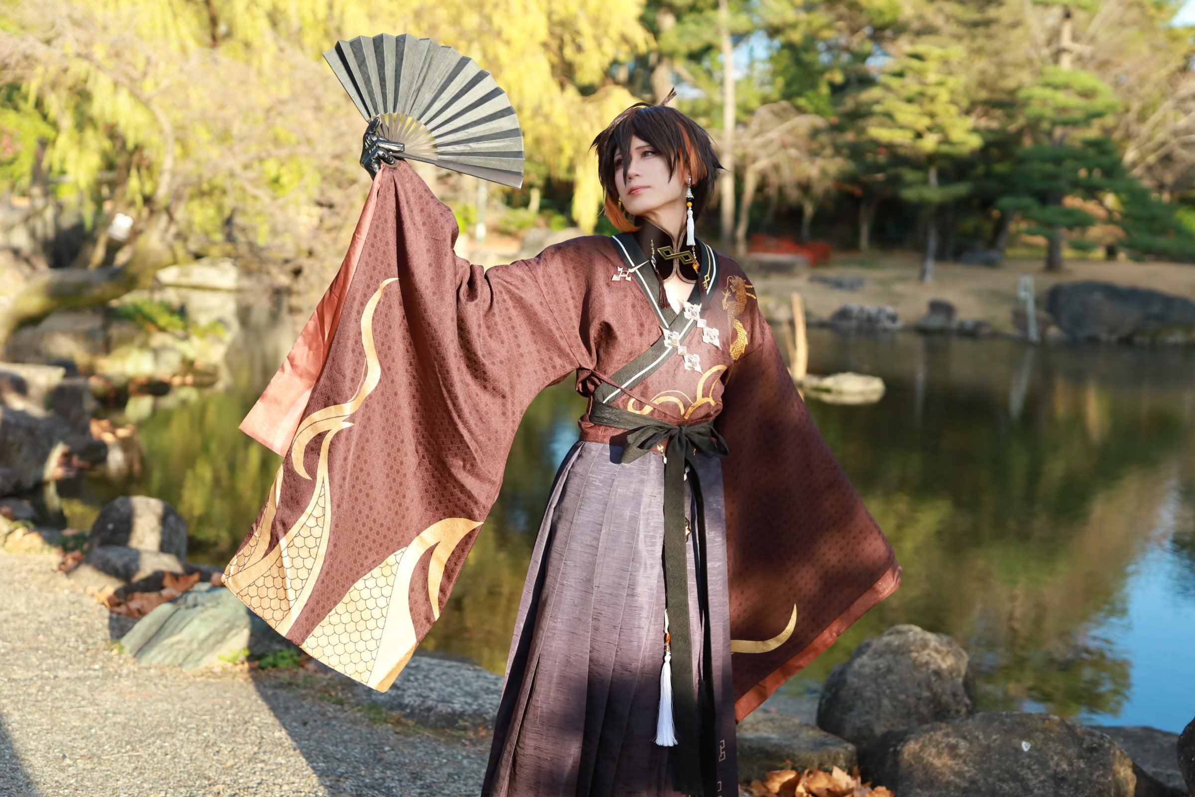 品質は非常に良い 三分妄想 原神 鍾離 ショウリ 漢服 コスプレ衣装