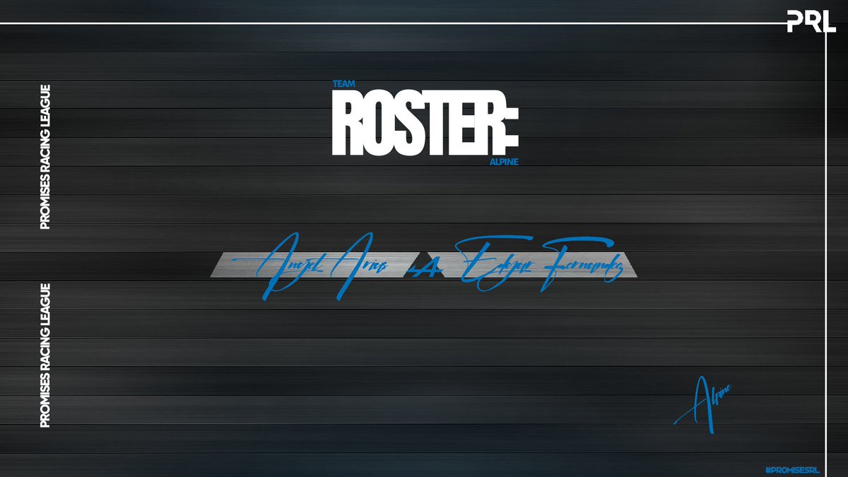 Promises_RL's tweet photo. 🔥ROSTER ALPINE🔥

@xAngeeL7 y @EdgarFdezzF1 de la mano de @xGersonG intentarán hacerse con la corona

¿Lo conseguirán? 🧐 https://t.co/7RAVcjeCWj