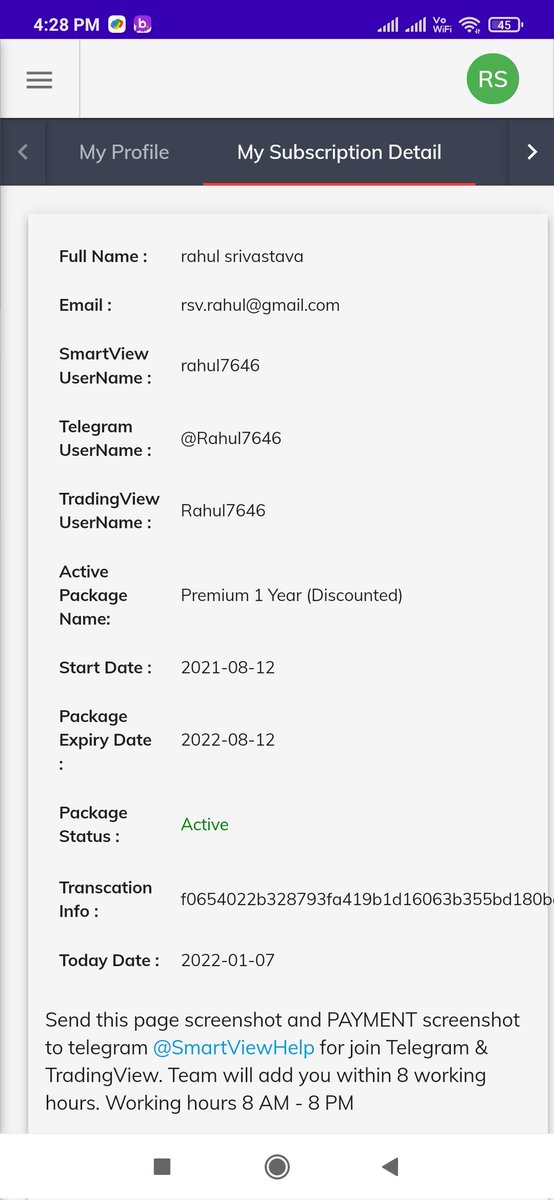 Rahul7646's tweet photo. @pushpendrakum unable to access trading view indicator.. premium member.. please solve ASAP https://t.co/L8IMVZy9WT