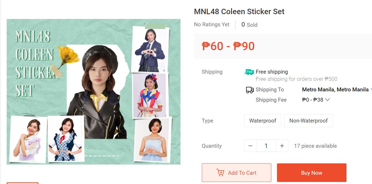 The newest addition to our #MNL48 merch line-up. W heard you and so here it is. Grad your #MNL48Coleen Sticker Set before we run out of stock!

Shop now at: shp.ee/khqkuzi

#ShopeeFinds #ShopeePH #Syzygyshop101 #Shopeebudolfinds #StickerSet #BabyBlue
