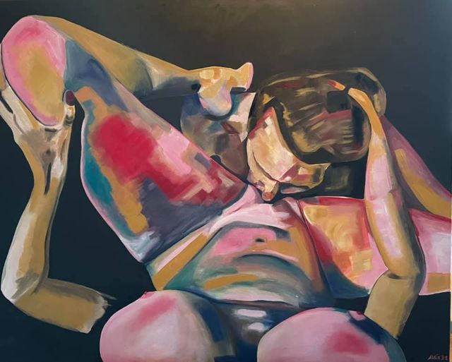 Undirbý sýninguna mína í apríl sem ber yfirskriftina kynlíf og kroppar þar sem að konan er sýnd femenísk, sterk og í forgrunn. Ég er ca hálfnuð með verkin ;) spennandi tímar framundann