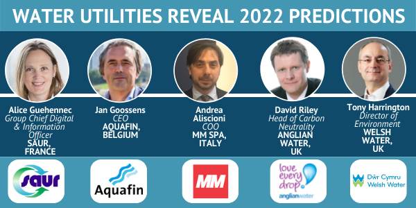 Ahead of #WorldWaterTech in London (Feb 22-23), five major water utilities reveal their 2022 predictions for the industry and offer a glimpse of their innovation objectives – with a focus on climate change mitigation and adaptation: bit.ly/3qP3KH6