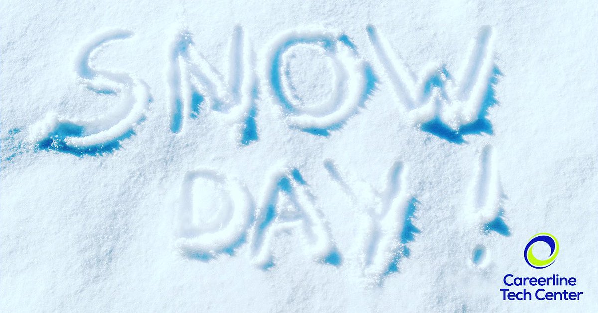 Sorry to report again that the Careerline Tech Center will be closed today, Friday January 7. All staff and students need not report.