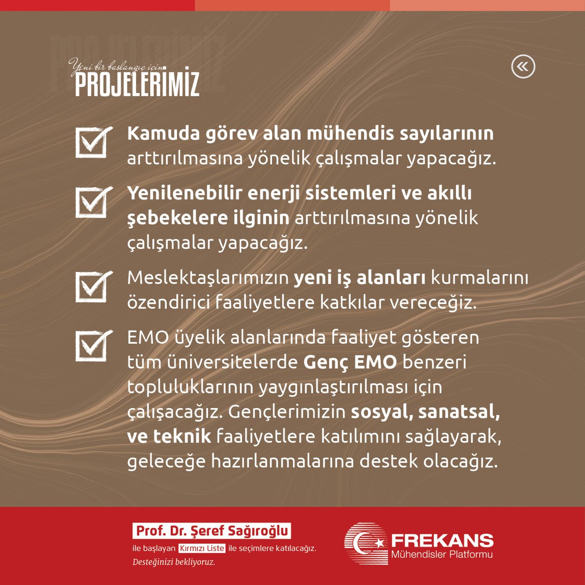 Yeni Bir Başlangıç İçin
PROJELERİMİZ

MESLEĞİMİZİ GELİŞTİRECEK ETKİNLİKLER YAPACAĞIZ!

16 Ocak’ta
Hepimiz İçin
Yeni Bir Başlangıç!

<a href="/emoankara/">EMO Ankara Şubesi</a>  <a href="/emoorgtr/">Elektrik Mühendisleri Odası</a>  
#ankara #16ocakyenibirbaşlangıç #frekansmühendisleri