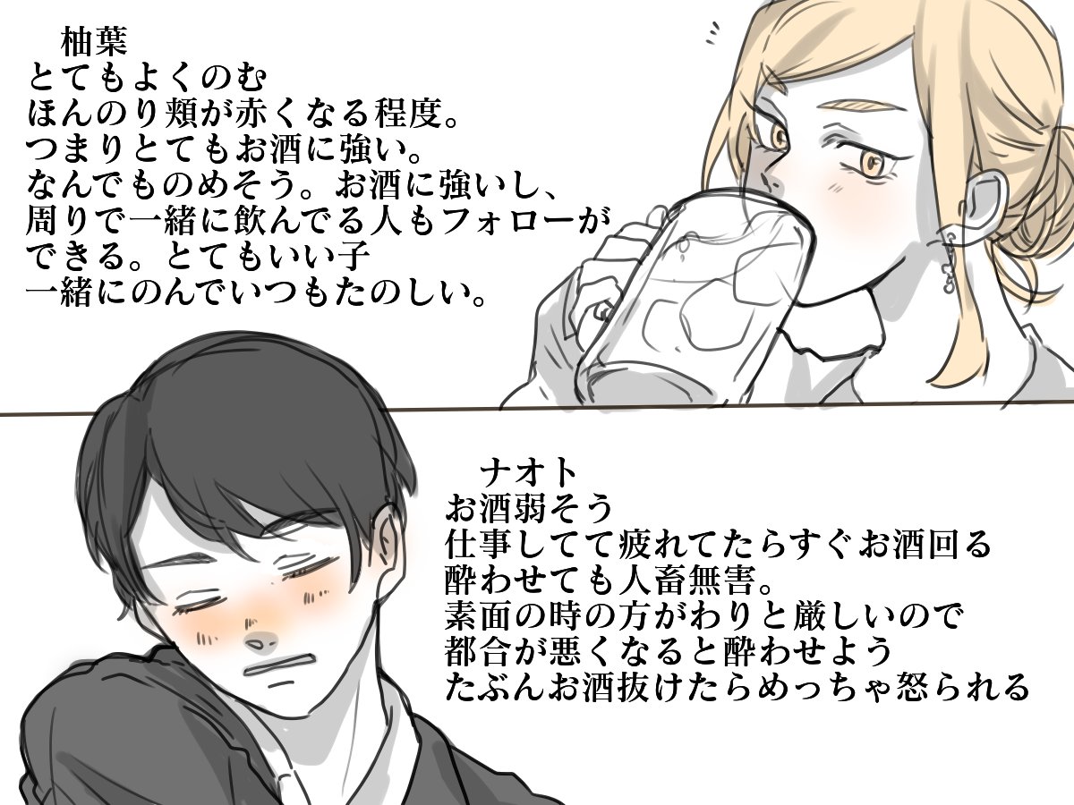 更に続き🍺
①⬆️myk/mty/bj/cfy/kztr/drkn
②⬆️inp/tij/izn/snicr
③⬆️em/hn/tkmc/hkki/ran/rind/kk/snz
#tkrv夢
#tkrvプラス
🈁④hnm/ksk/nhy/suy/yzh/not
と飲み🍺みんなで飲んでたり2人で飲んでたり色々言いたい放題
+12?(成人済)
ウルトラハッピー未来軸のつもりで。 髪型諸々妄想あり 