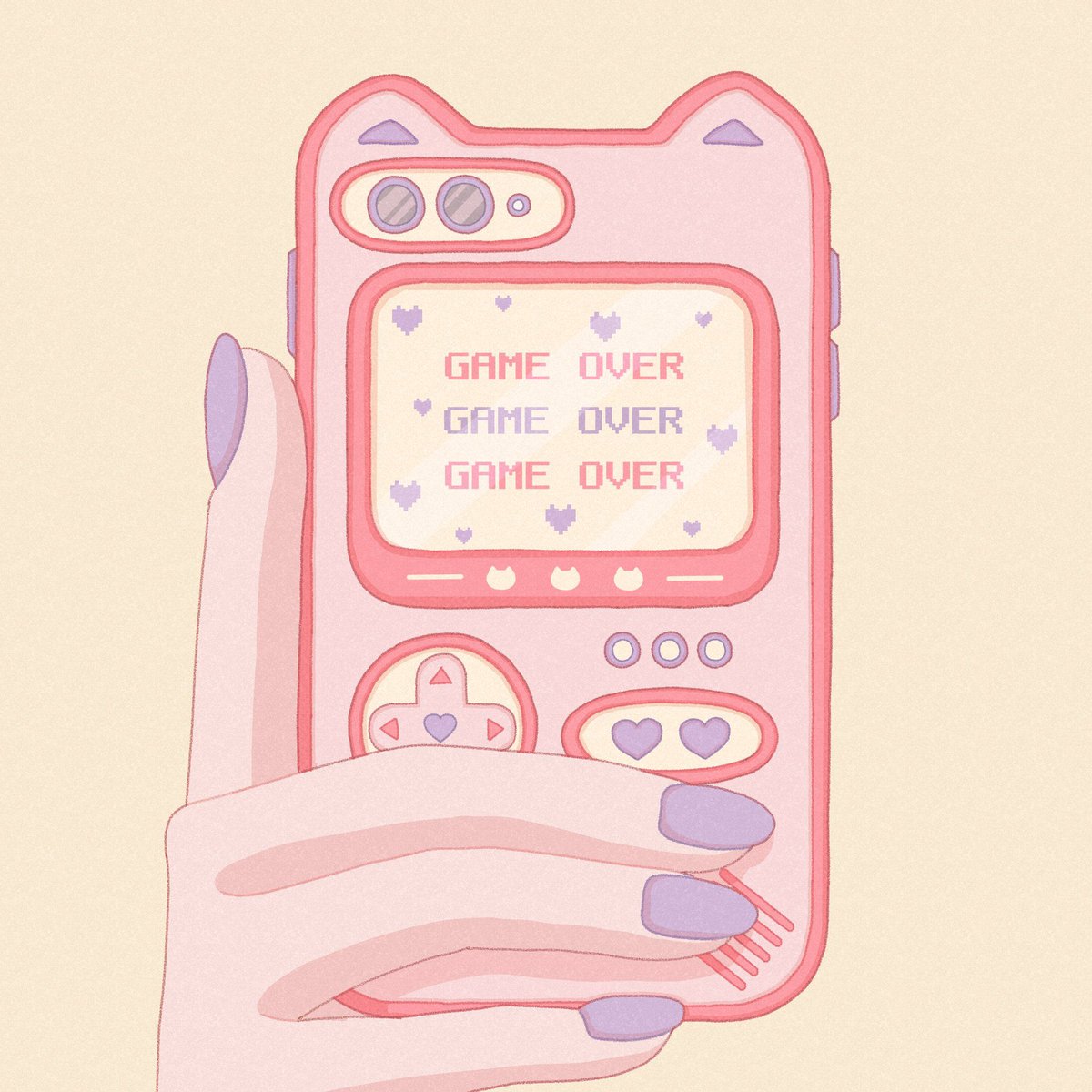 「phone case 」|ねこぽた。のイラスト