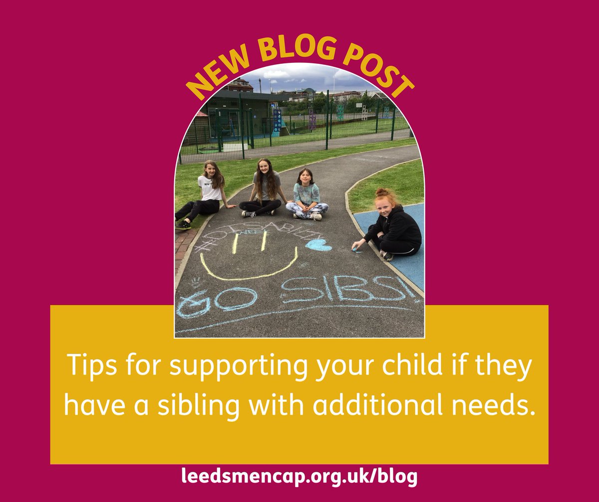 Our latest blog post focuses on how parents can support the siblings of a child with additional needs. We also run a Siblings group for children aged 7-14 who have a sibling with additional needs 
Blogpost: leedsmencap.org.uk/tips-for-suppo… 
Siblings group info: leedsmencap.org.uk/.../the-siblin…