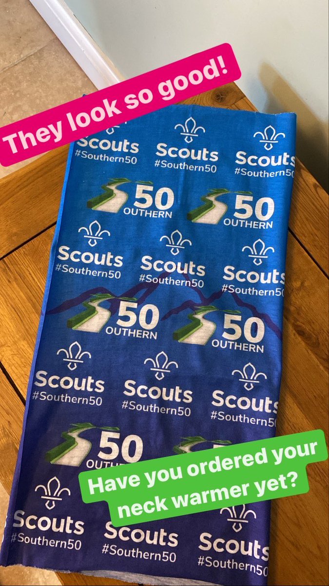 S50Challenge's tweet photo. Neck warmers have arrived ๐๐ #southern50 #kitlist #scouts #neckwarmer https://t.co/u5WG47BrWs