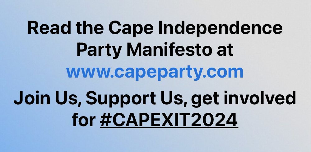 capexitparty's tweet photo. #FreeTheCape
#StopTheLockdown
#CapeIndependenceParty
#CAPEXIT2024
#Referendum
#Decentralisation
#CapeRepublic
https://t.co/UtAccZBg8D
e-mail: cape@capeparty.com https://t.co/2hgujHSZW5