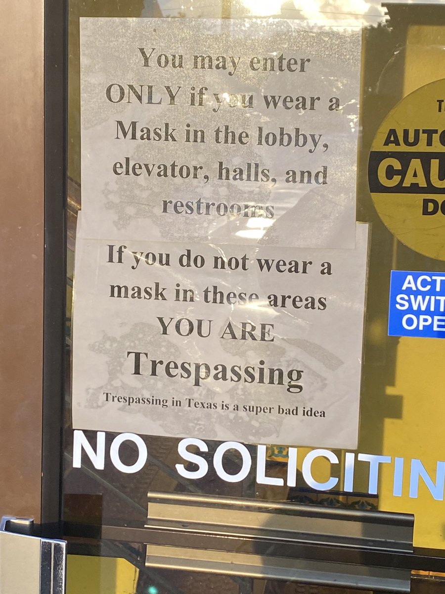 fireman452a's tweet photo. We especially like the "fine print" Trespassing in Texas is a super bad idea!!  #LoserTrump #LiarTrump https://t.co/wG7WhxQ55H