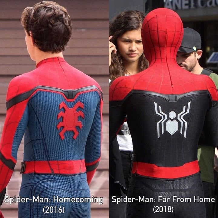 spidey_ram's tweet photo. 피터파커 자기가 수트 만들 때 등에 있는 거미 각지고 다리 길게 만든거 넘 귀여움ㅋㅋㅋㅋㅋㅋㅋㅋㅋ
토니가 생각한 피터               피터파커 진심 https://t.co/NomQ550vL6